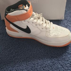 Nike Men’s High-Top Sneakers - White & Orange